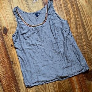 Charcoal Beaded Tank Top